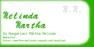 melinda martha business card