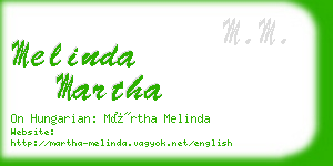 melinda martha business card